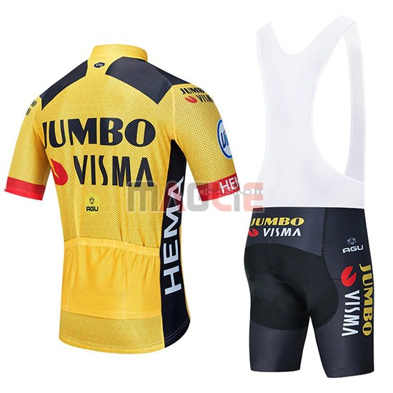 Maglia Jumbo Visma Manica Corta 2020 Giallo Nero